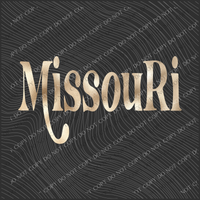 Missouri Swash Gold Foil PNG, Digital Design