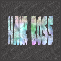 Hair Boss Halographic Bling Digital Design, PNG