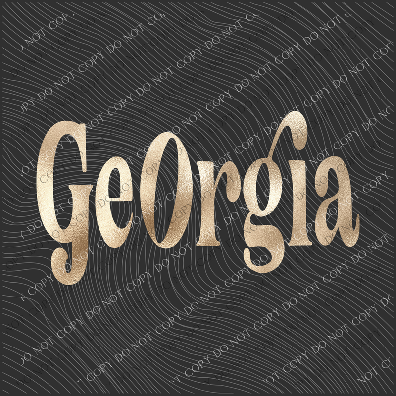 Georgia Swash Gold Foil PNG, Digital Design