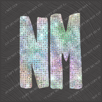 NM New Mexico Halographic Bling Digital Design, PNG