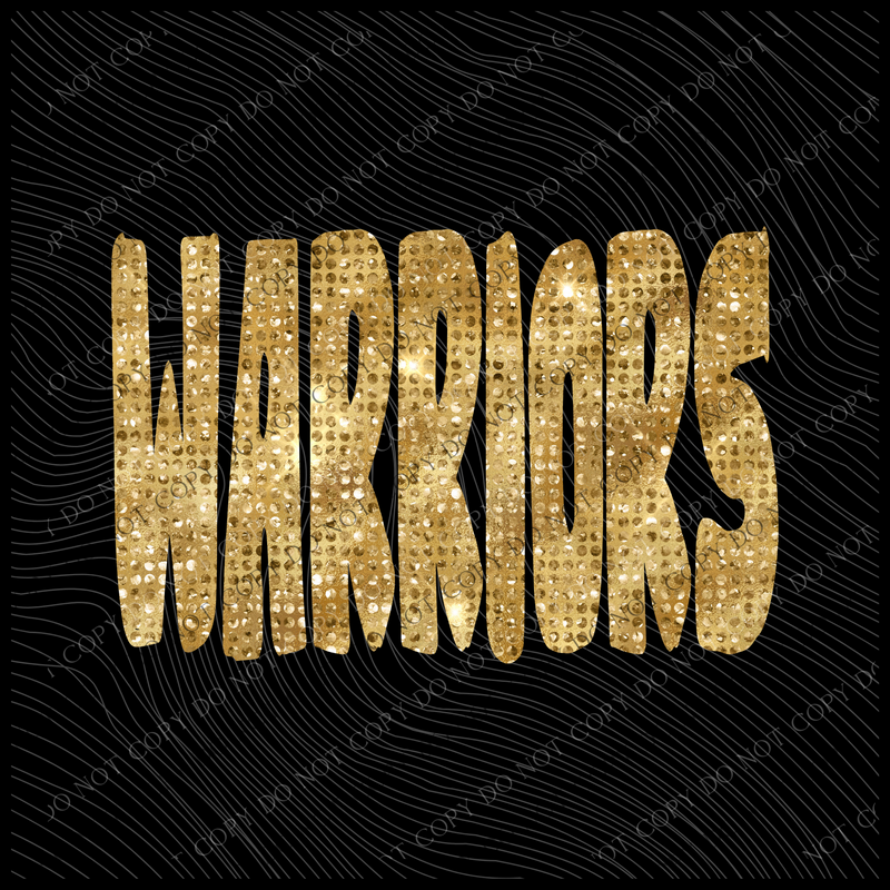Warriors Gold Bling Digital Design, PNG