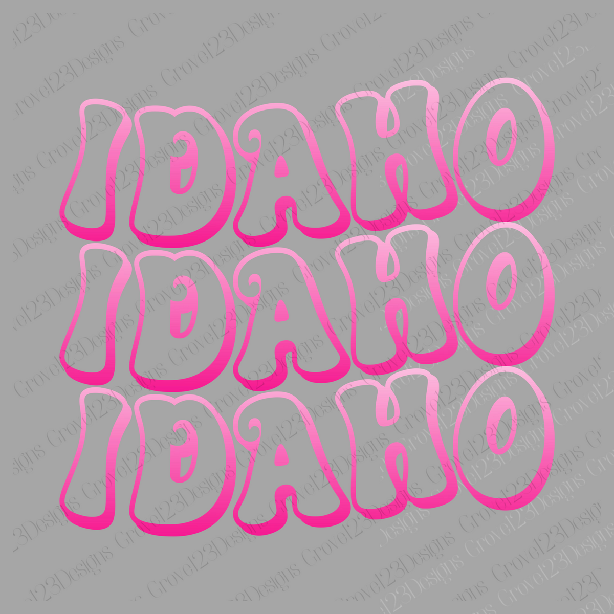 Idaho Retro Wavy Pink Ombre