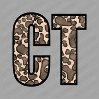 CT Connecticut Leopard Design