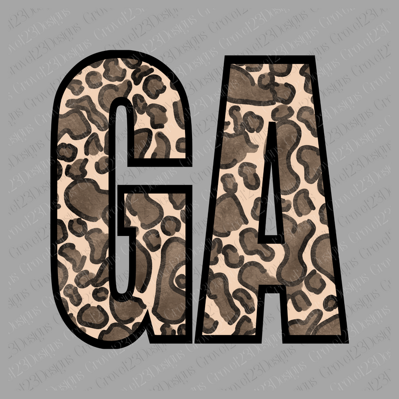 GA Georgia Leopard Design