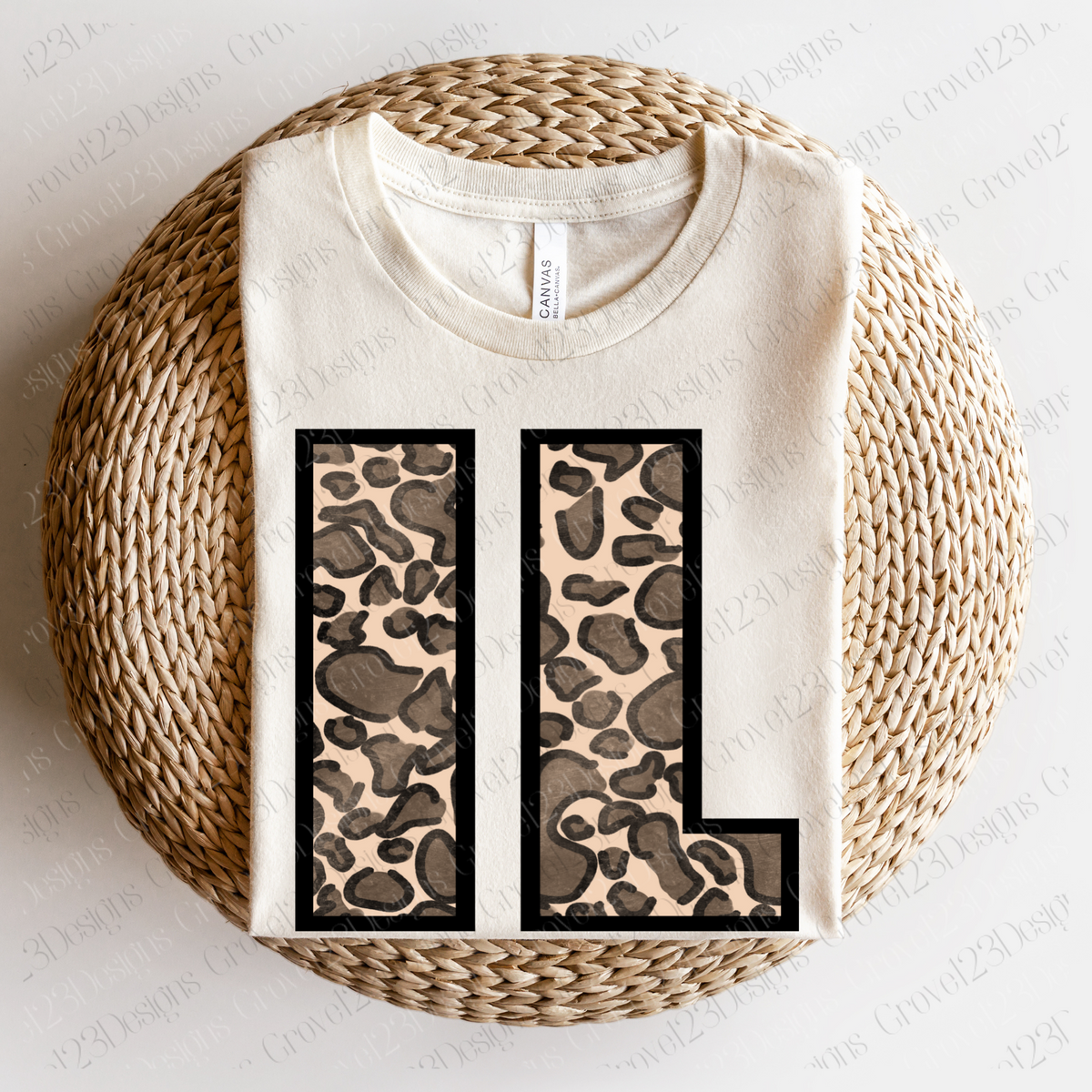 BUNDLE - All 50 States - Leopard State Initials