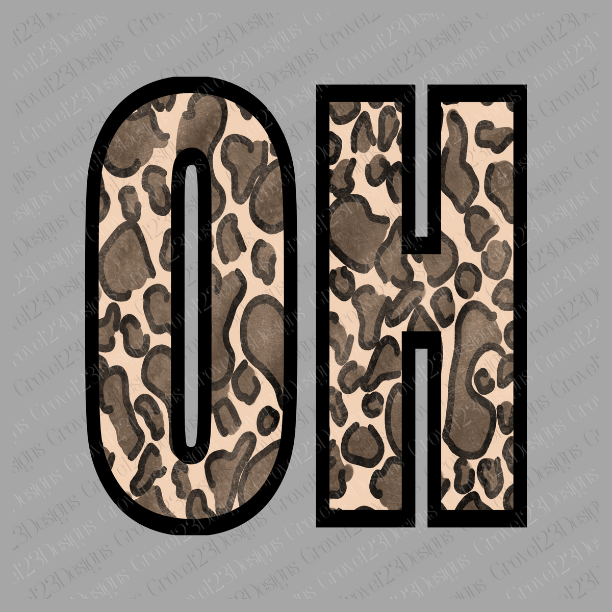 OH Ohio Leopard Design