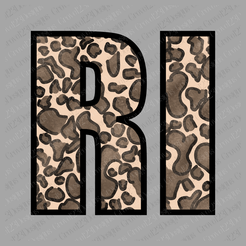RI Rhode Island Leopard Design