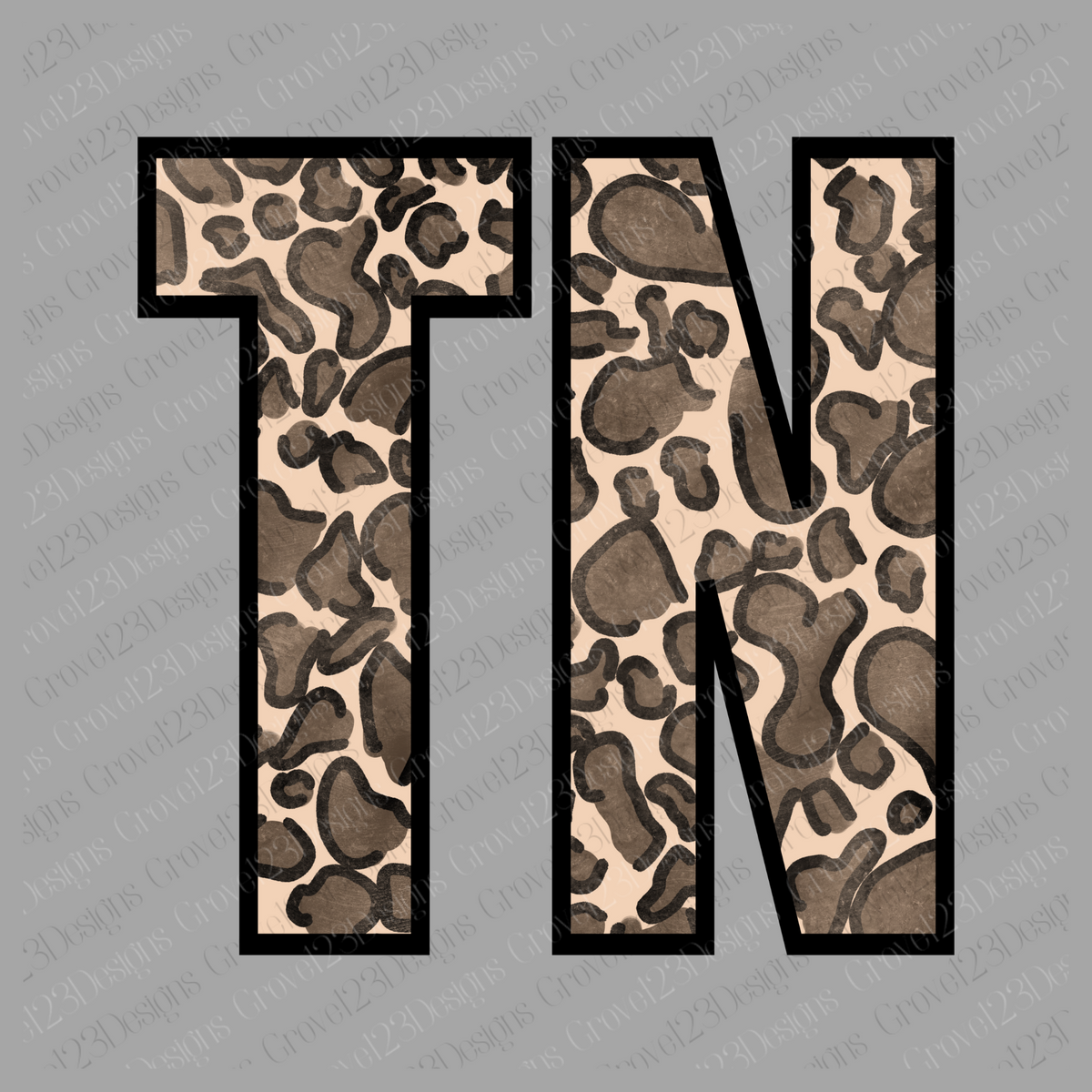 TN Tennessee Leopard Design