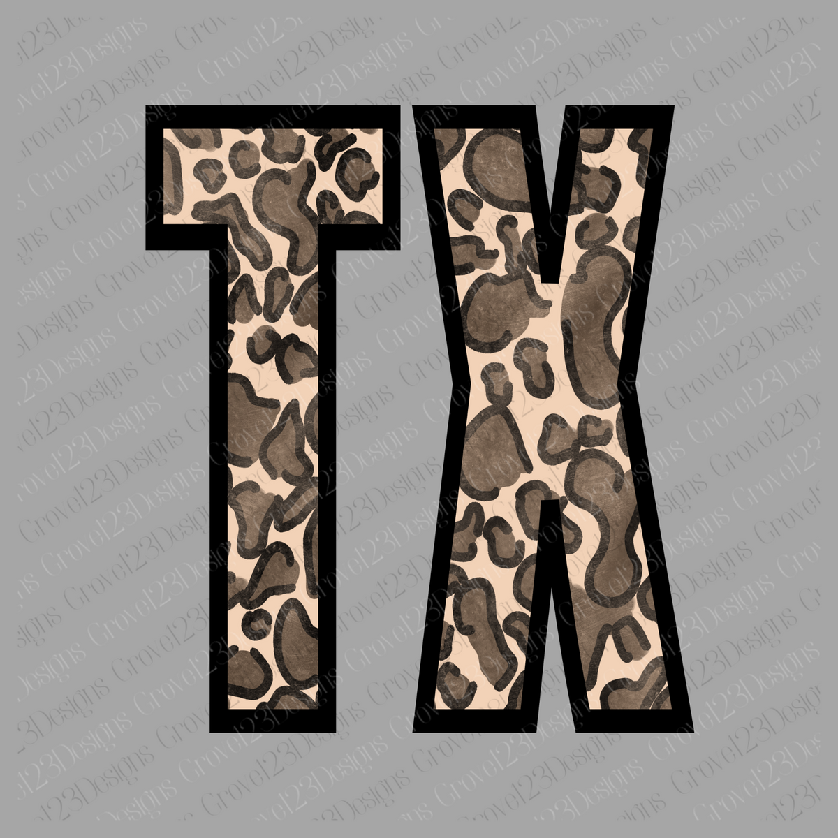 TX Texas Leopard Design
