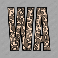 WA Washington Leopard Design