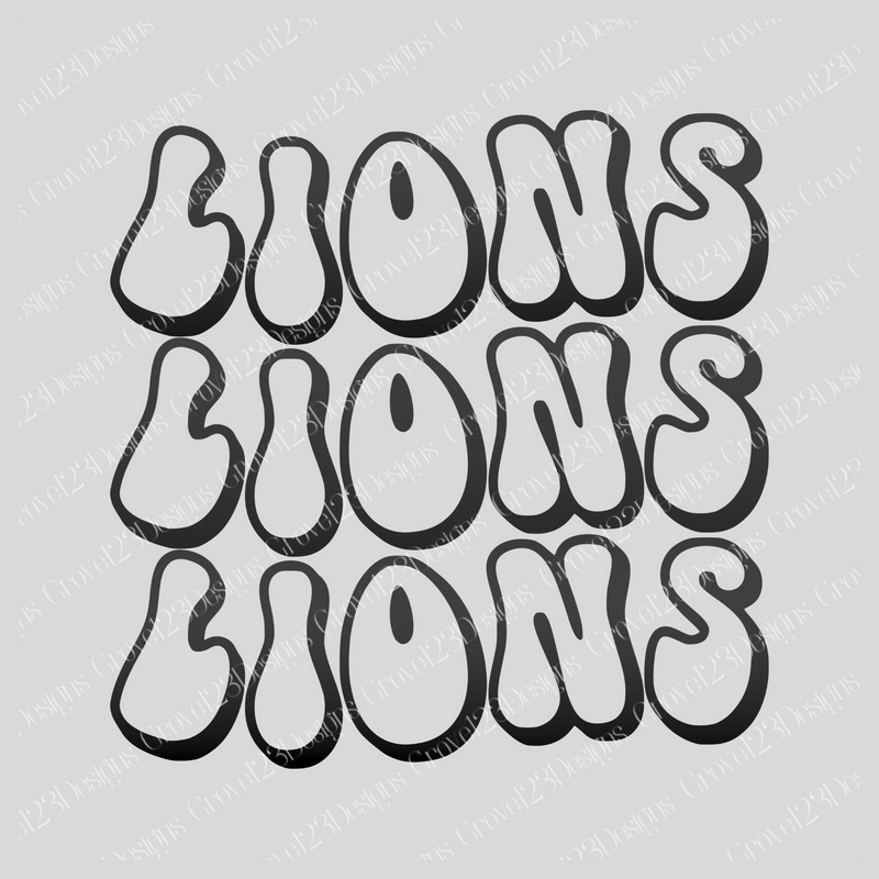 Lions Retro Black Ombre Wavy