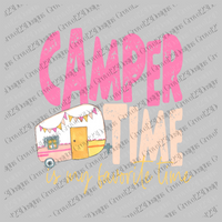 Camper Time is my Favorite Time Pinks Distressed Design