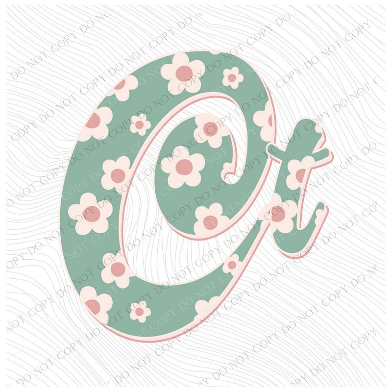 CT Connecticut Vintage Floral Green, Pink & Cream Digial Design, PNG