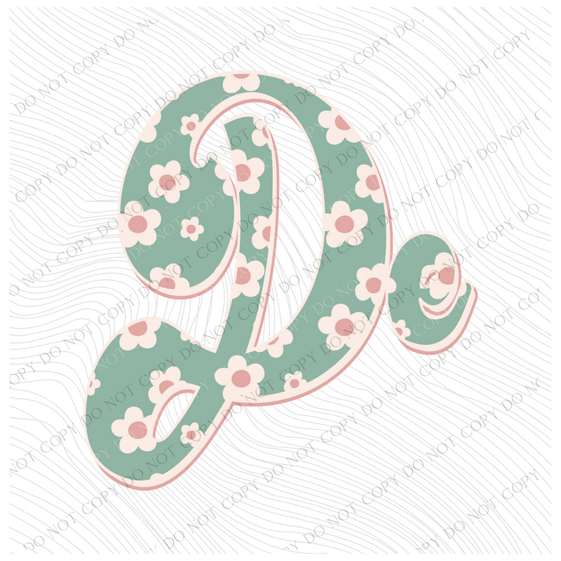 DE Delaware Vintage Floral Green, Pink & Cream Digial Design, PNG