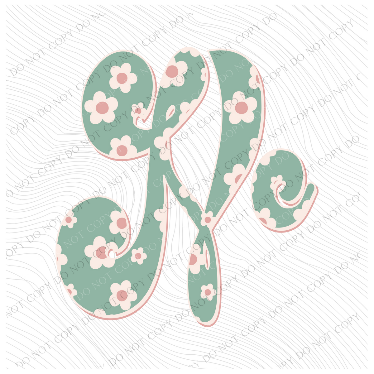 NC North Carolina Vintage Floral Green, Pink & Cream Digial Design, PNG