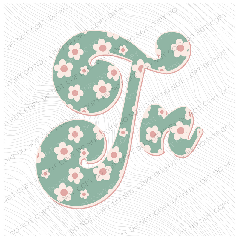 TN Tennessee Vintage Floral Green, Pink & Cream Digial Design, PNG