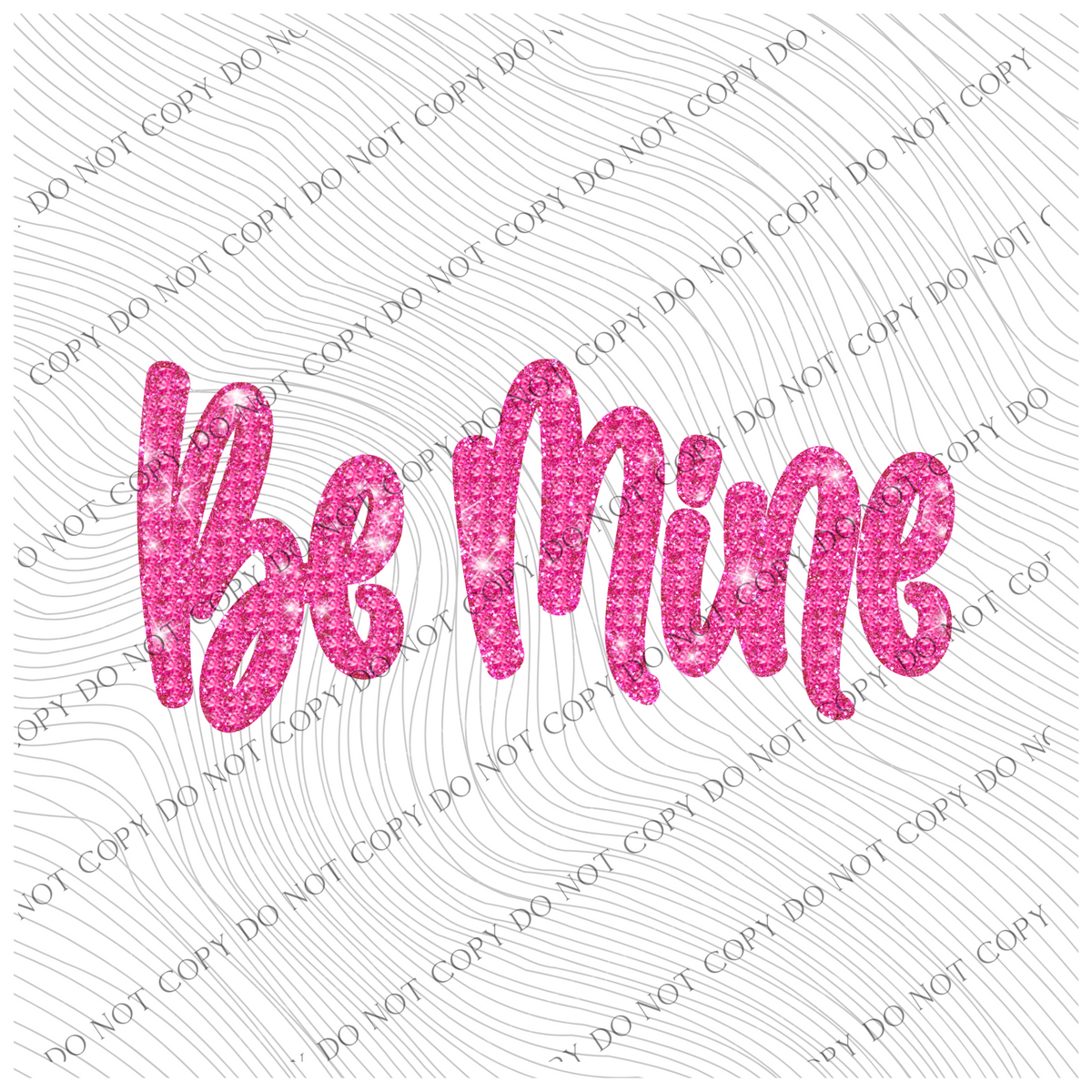 Be Mine Pink Diamond Glitter Bling Valentine Digital Design, PNG
