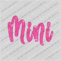 Mini Pink Diamond Glitter Bling Digital Design, PNG