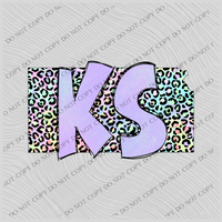Kansas Pastel Leopard State Digital Download, PNG