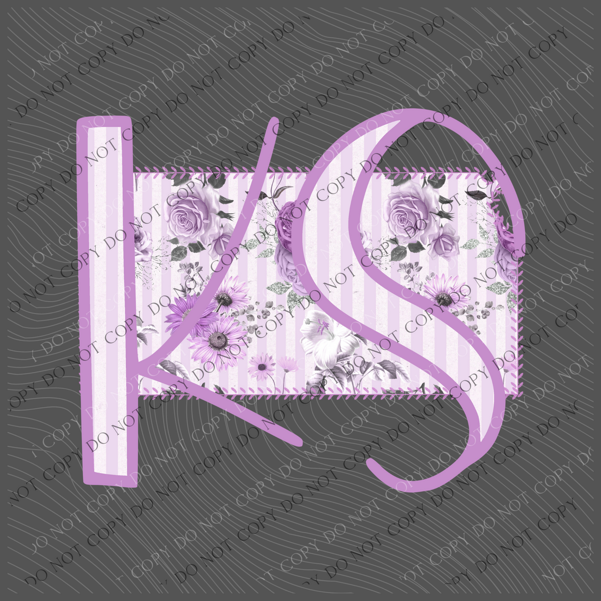 Kansas KS Purple Floral Stitch Spring Digital Design, PNG