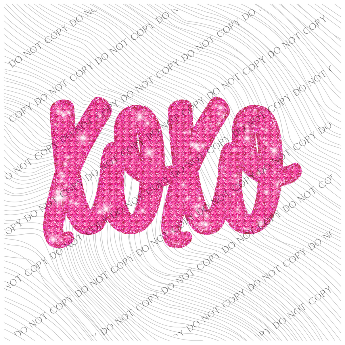 XOXO Pink Diamond Glitter Bling Valentine Digital Design, PNG