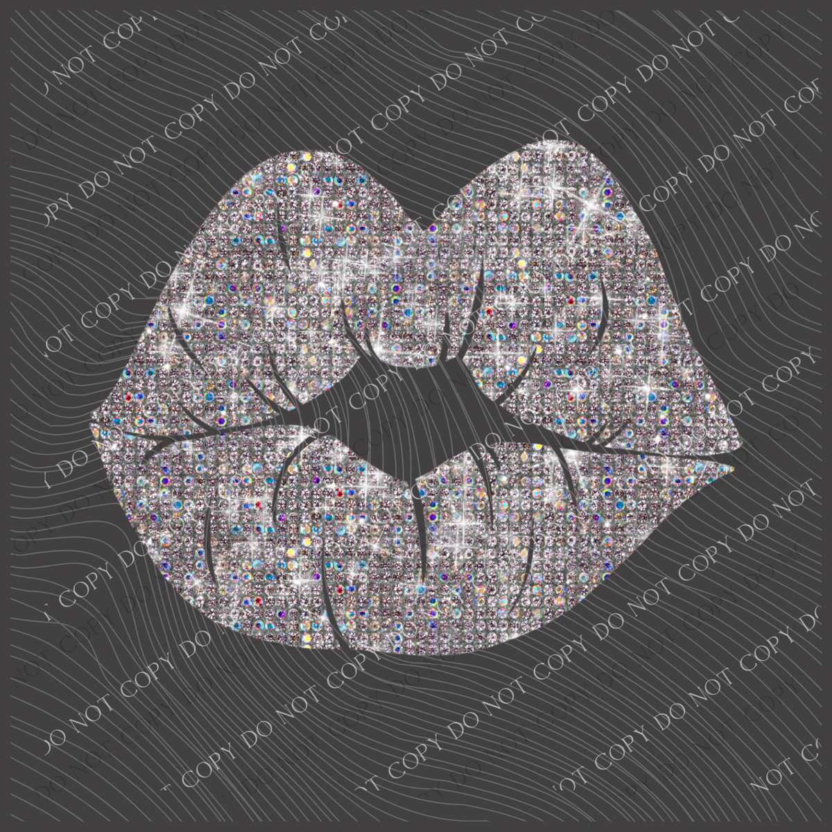Diamond Bling Lips Valentine Design Digital Download, PNG