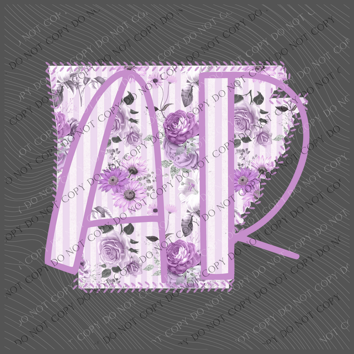 Arkansas AR Purple Floral Stitch Spring Digital Design, PNG