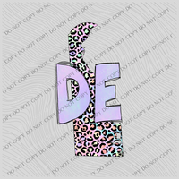 Delaware Pastel Leopard State Digital Download, PNG